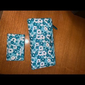 Michael Kors Tile blue floral wallet